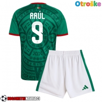 Otroške Nogometnih dresov Mehika Raul Jimenez #9 Domači SP 2026 Kratki rokavi (+ hlače)
